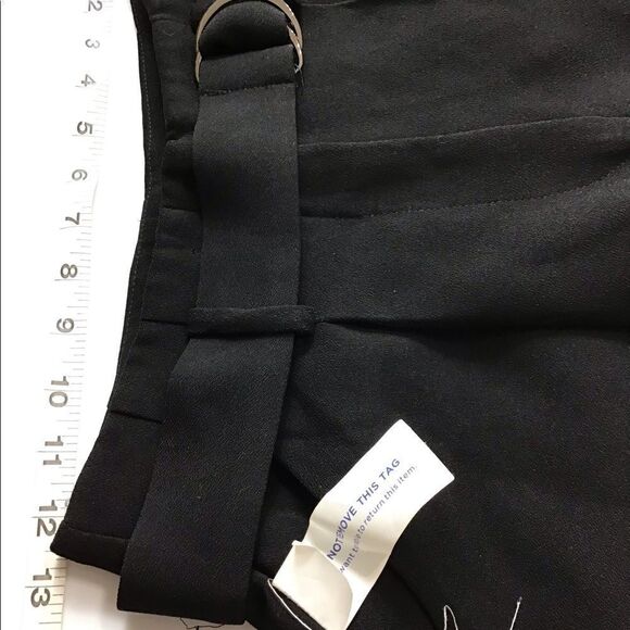 FAMEāANDĀ PARTNERS Black High Waist Wide Leg Trouser Pants Sizeā4 - Picture 4 of 8